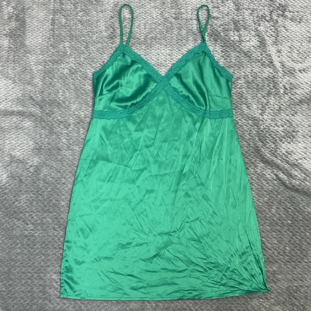 Colsie Satin‎ Slip Dress XS Baby Doll Long Line Camisole Lace Cami Garden Fairy